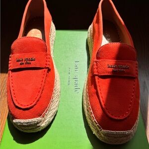 Kate Spade Red Espadrille Loafers